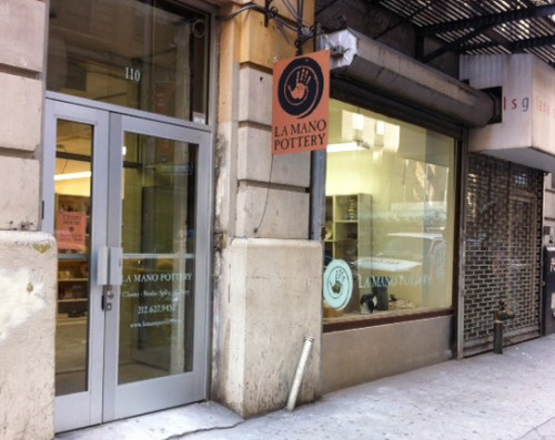 Photograph of the La Mano Pottery storefront.