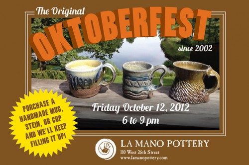 La Mano Pottery Oktoberfest flier